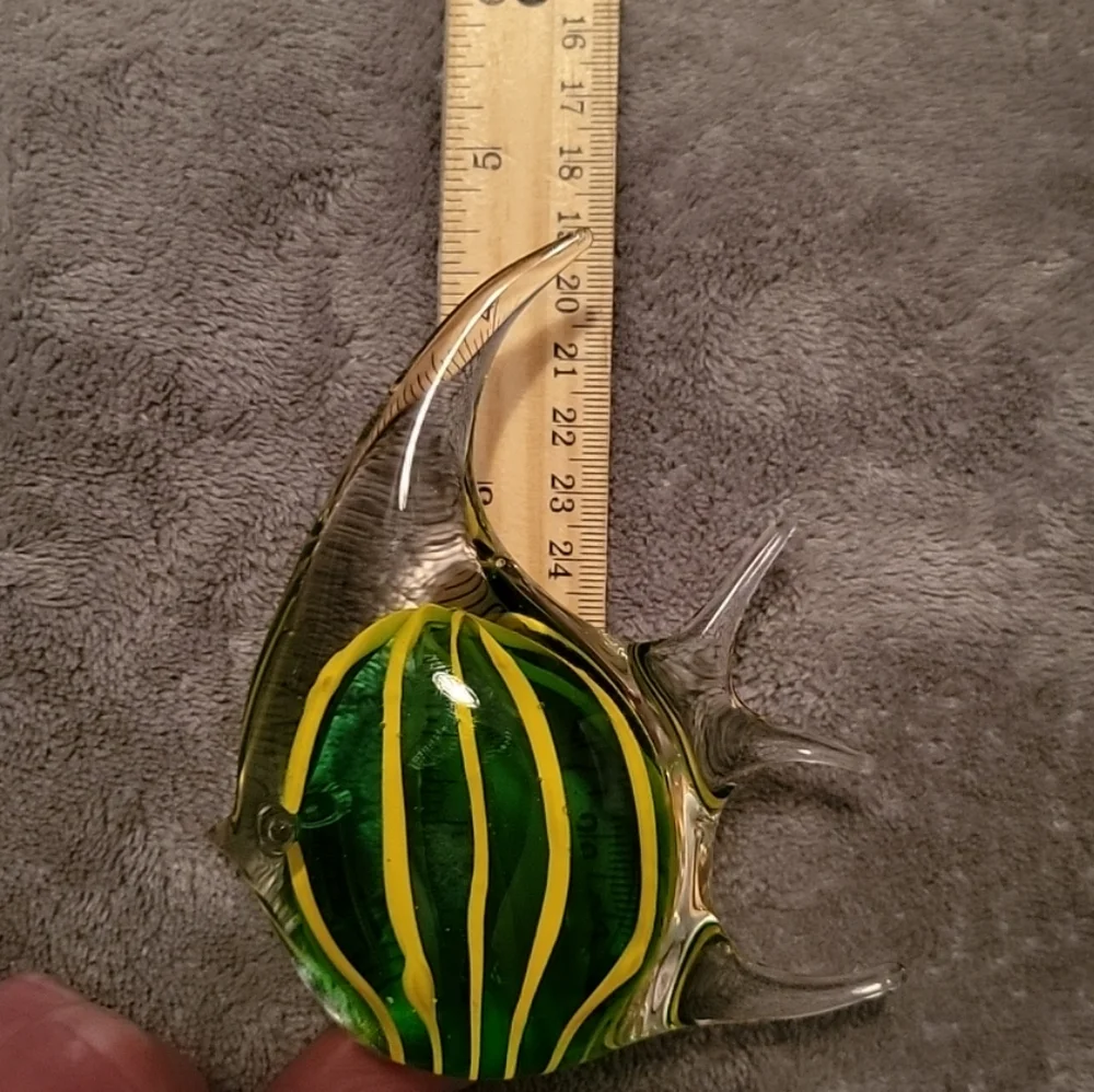 3 Colorful Glass Fish Ornaments